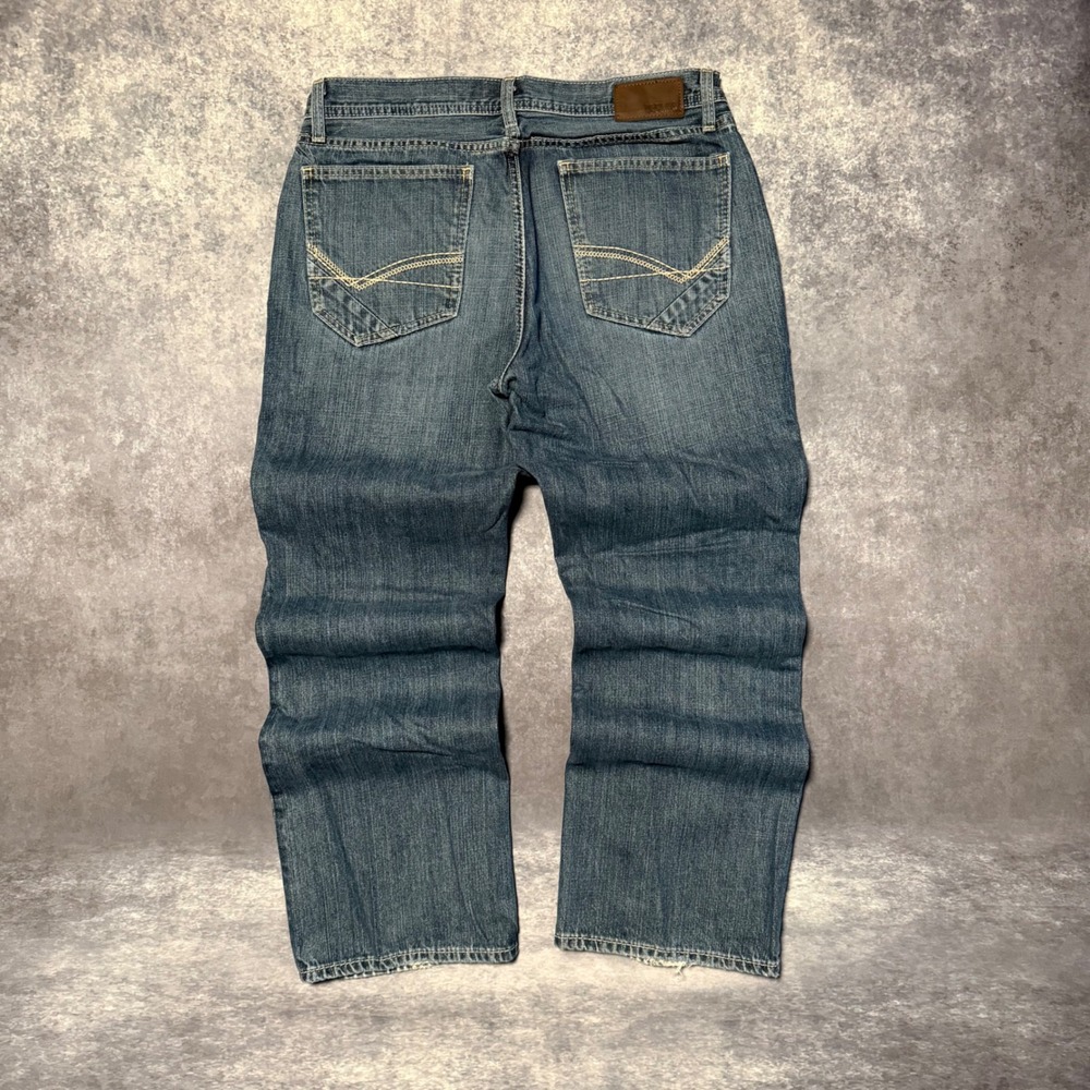 Reclaim Mens Lowrise Boot Cut Jeans Blue Denim Size 34x30 100% Cotton